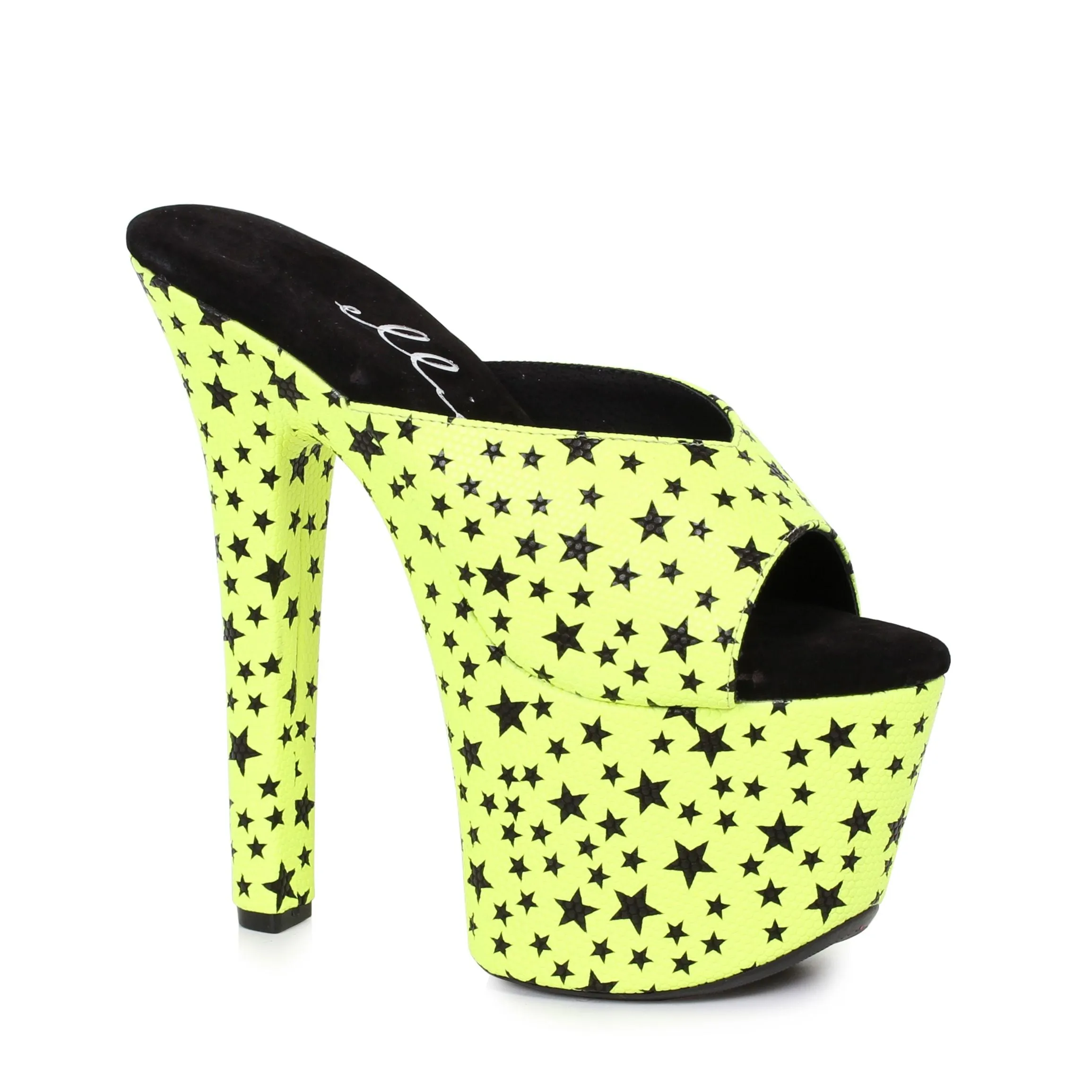 7" Heel Mule Sandal With Star Print (ES711-GAZE)