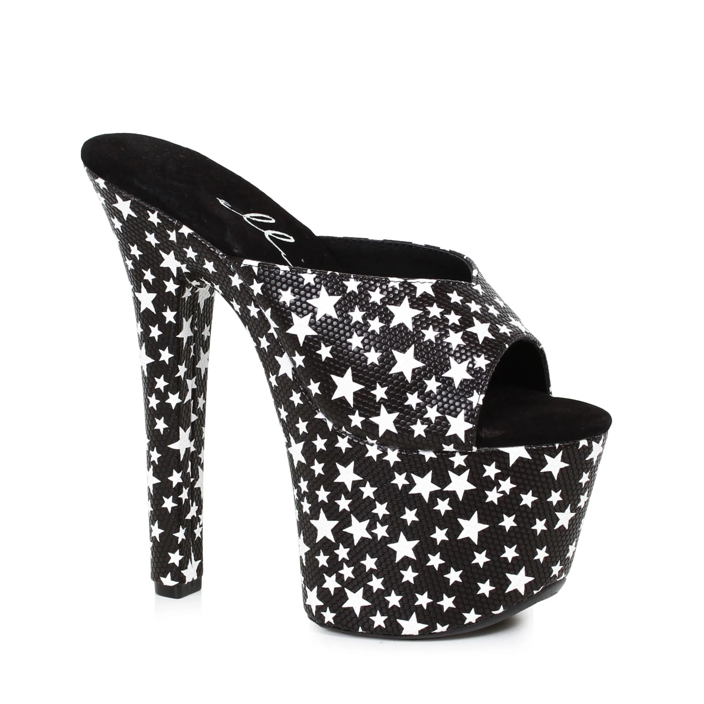 7" Heel Mule Sandal With Star Print (ES711-GAZE)