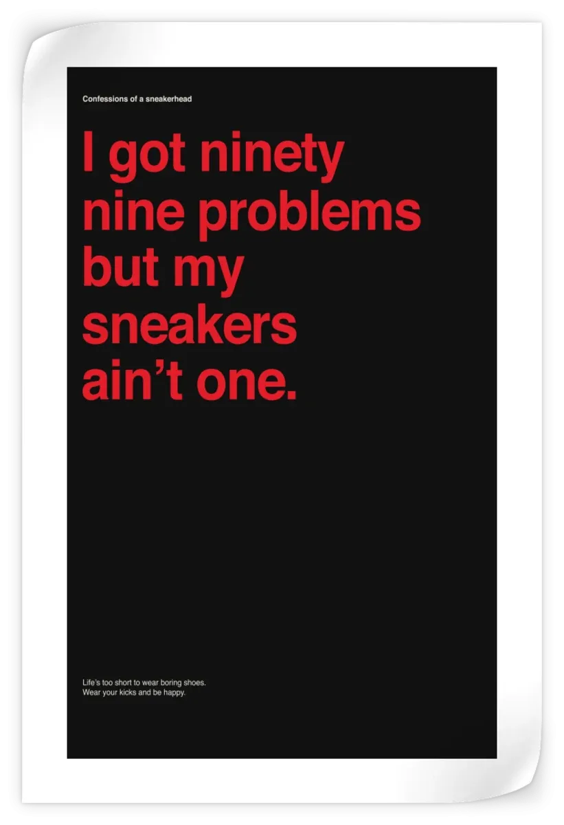 99 Problems But Sneakers Ain't One II Wall Art