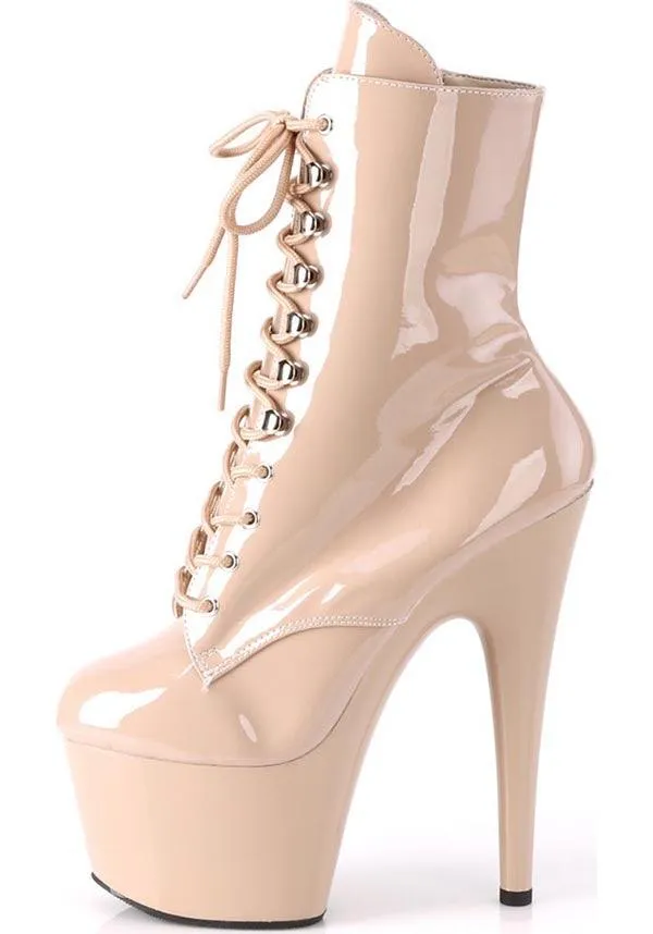 ADORE-1020 [Nude Patent] | PLATFORM BOOTS [PREORDER]