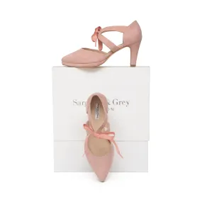 Anya Extra-Wide Fit Platform Heels - Peony Pink Suede