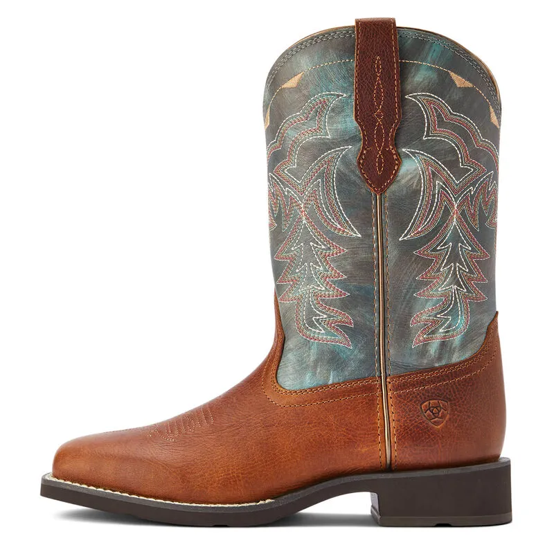 Ariat Women's Delilah Western Boot - Spiced Cider/ Teal River 10042420