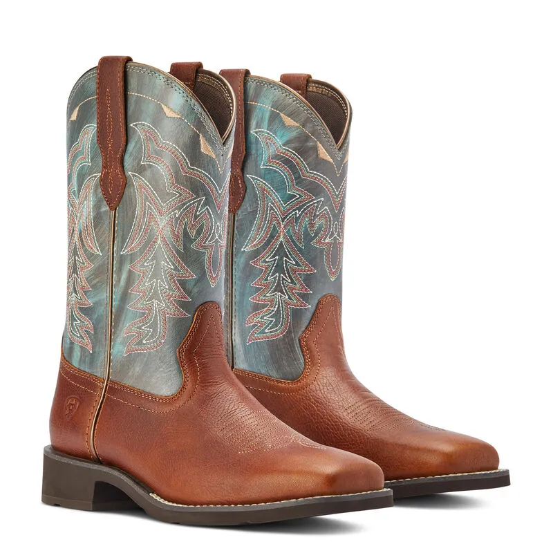 Ariat Women's Delilah Western Boot - Spiced Cider/ Teal River 10042420