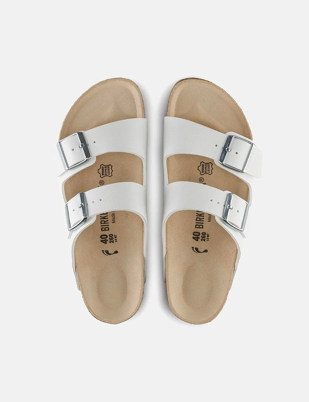 Birkenstock Arizona Leather Sandals (Regular) - White