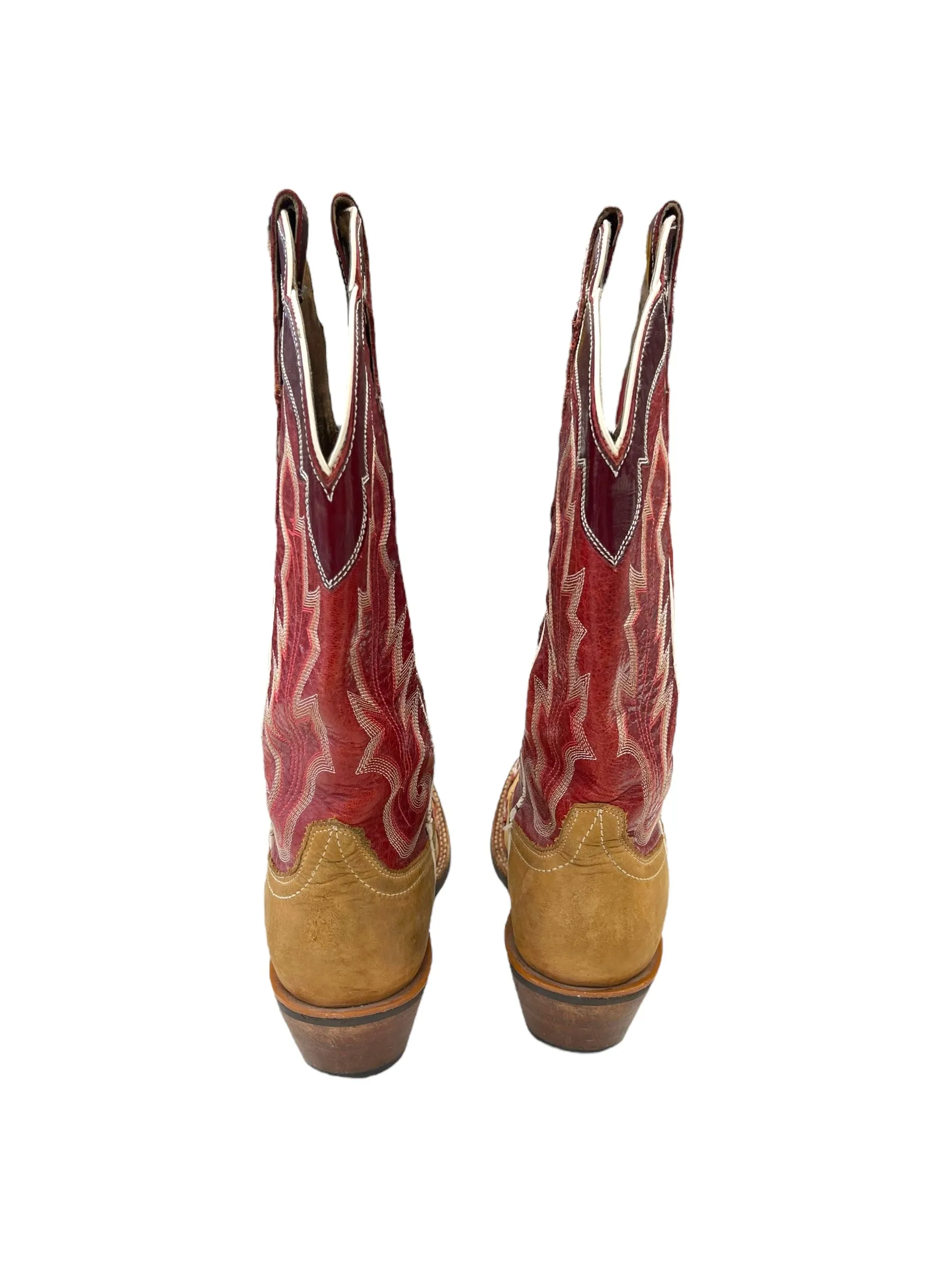 Boots Western By Ariat In Brown & Red, Size: 9