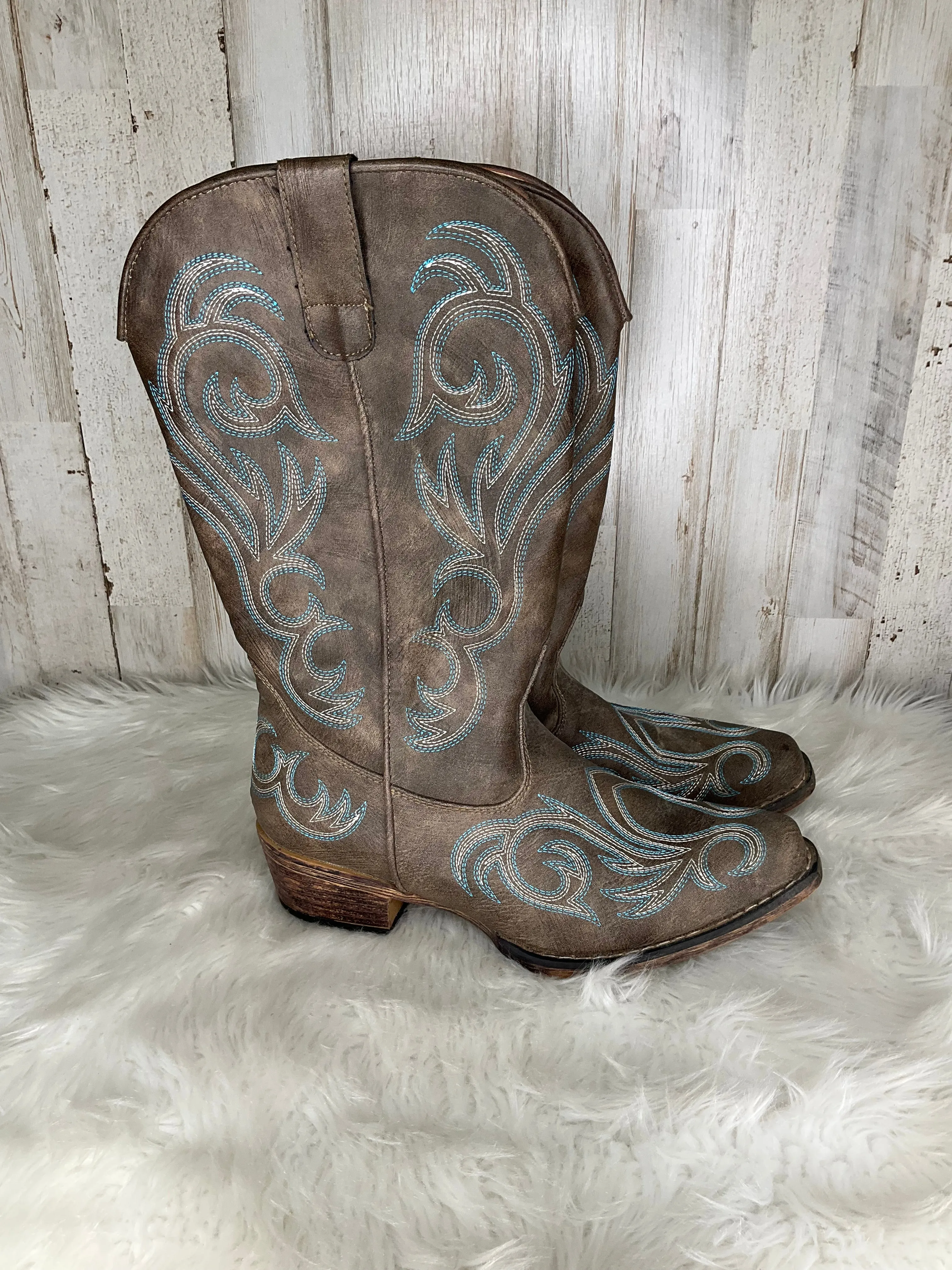 Boots Western By Roper In Brown, Size: 7.5