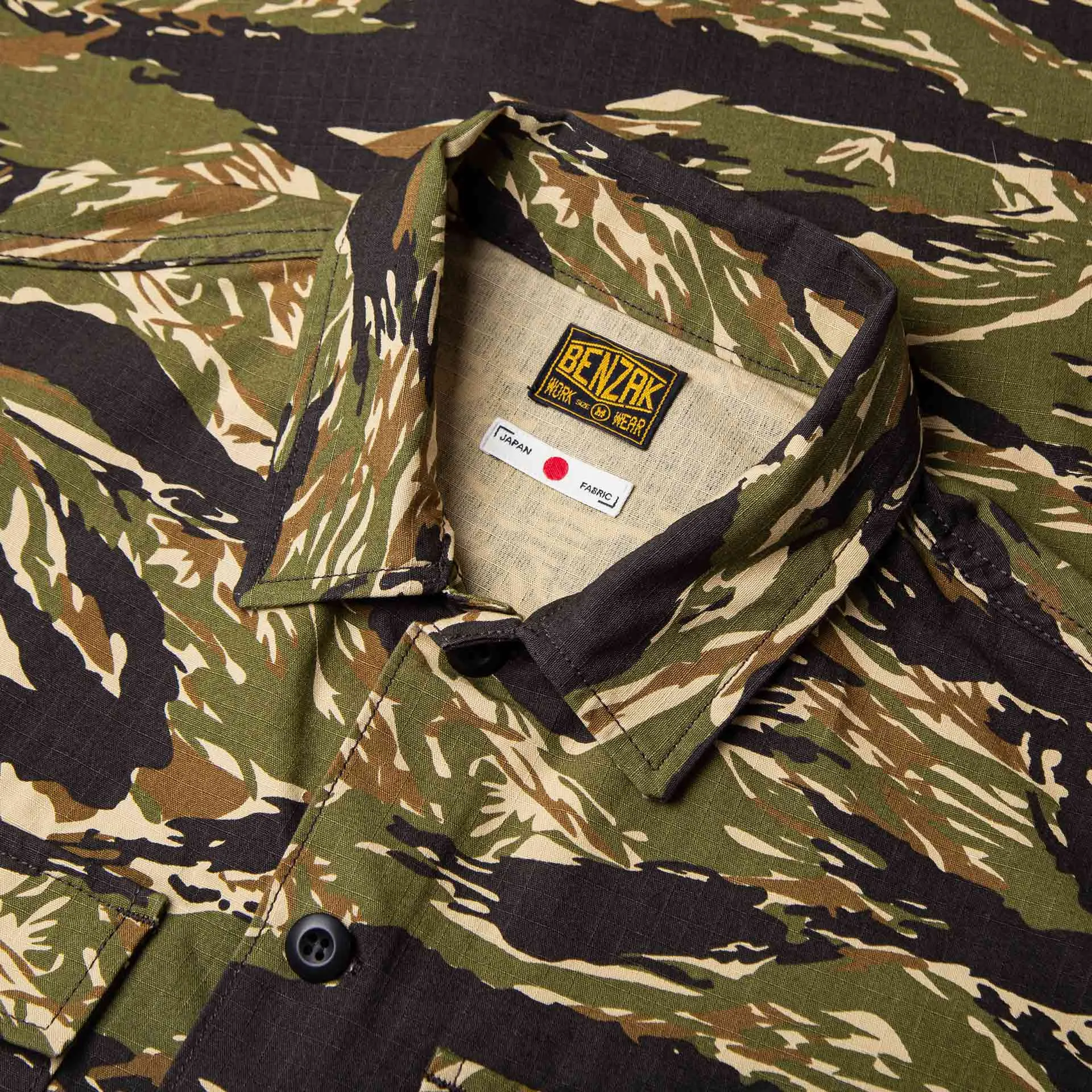 BWS-03 MILITARY OVERSHIRT 8 oz. tiger camo ripstop [AW24]