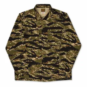 BWS-03 MILITARY OVERSHIRT 8 oz. tiger camo ripstop [AW24]