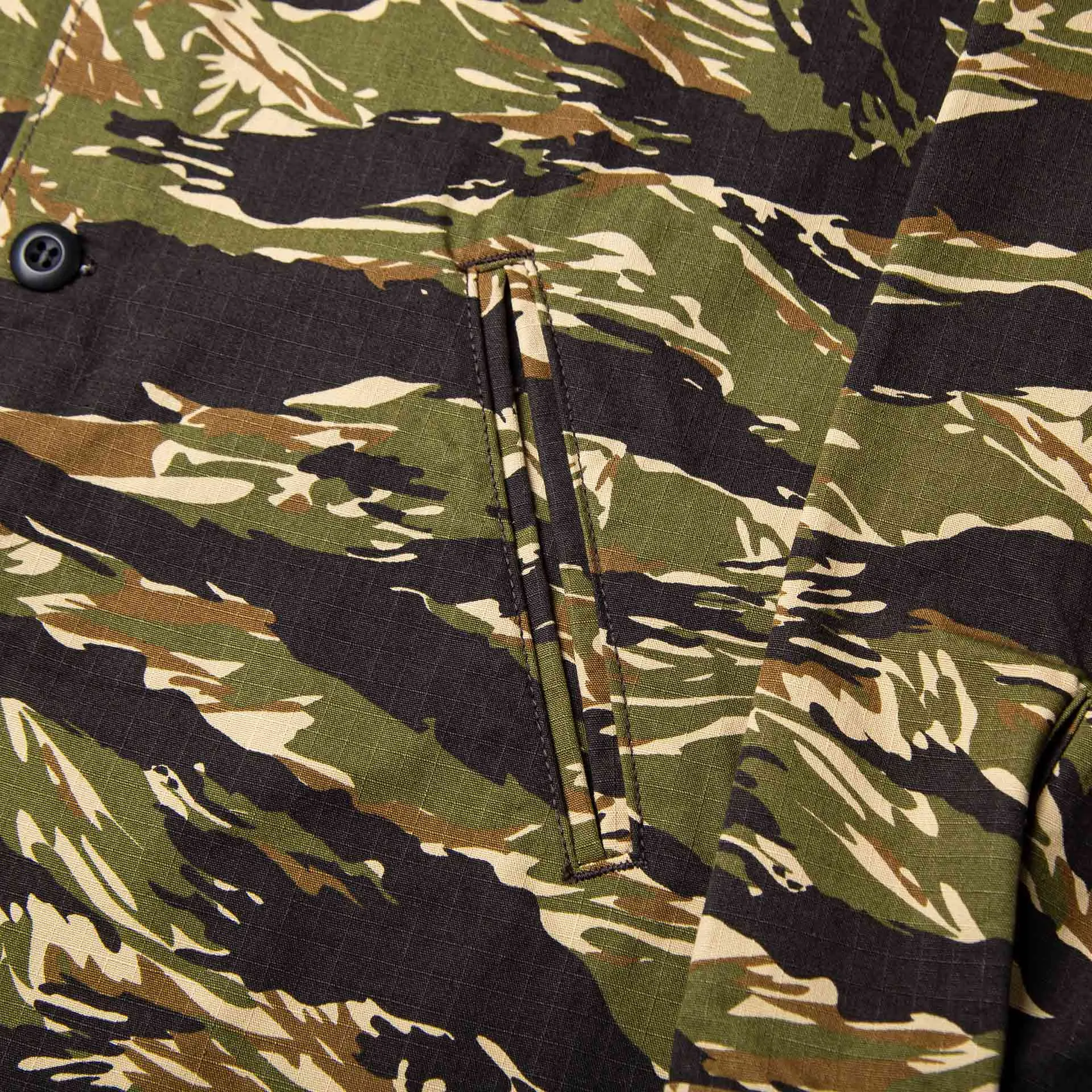 BWS-03 MILITARY OVERSHIRT 8 oz. tiger camo ripstop [AW24]