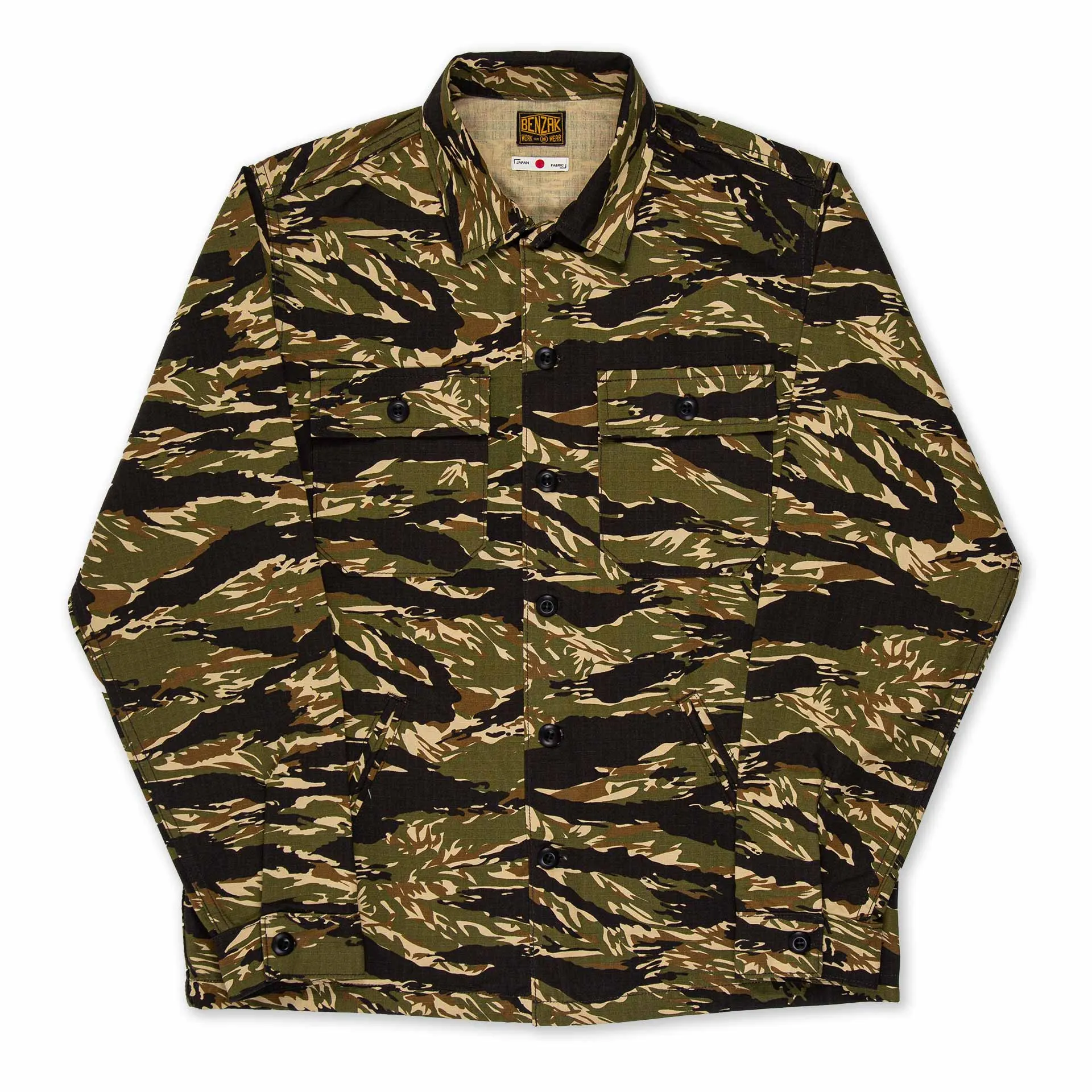 BWS-03 MILITARY OVERSHIRT 8 oz. tiger camo ripstop