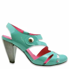 Chardonnay - Turquoise Patent open toe sandal- LAST PAIRS 38 AND 39!