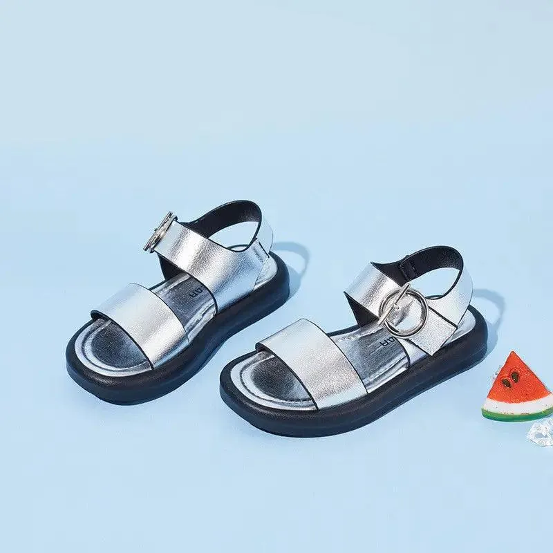 Children's Breathable Flat Sandals - Hobby Bear Beach Shoes with Velcro Closure