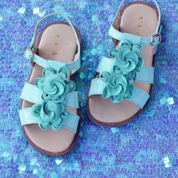 Clarys Girls Aqua Sandal