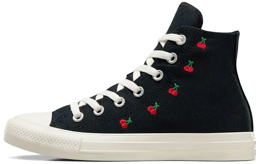 Converse Womens Chuck Taylor All Star Hi Top Cherries Black/Egret/Red