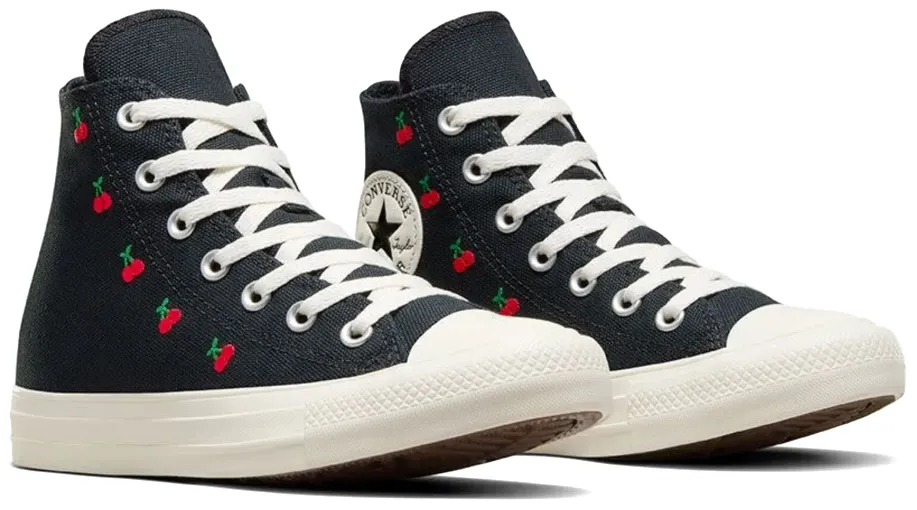 Converse Womens Chuck Taylor All Star Hi Top Cherries Black/Egret/Red