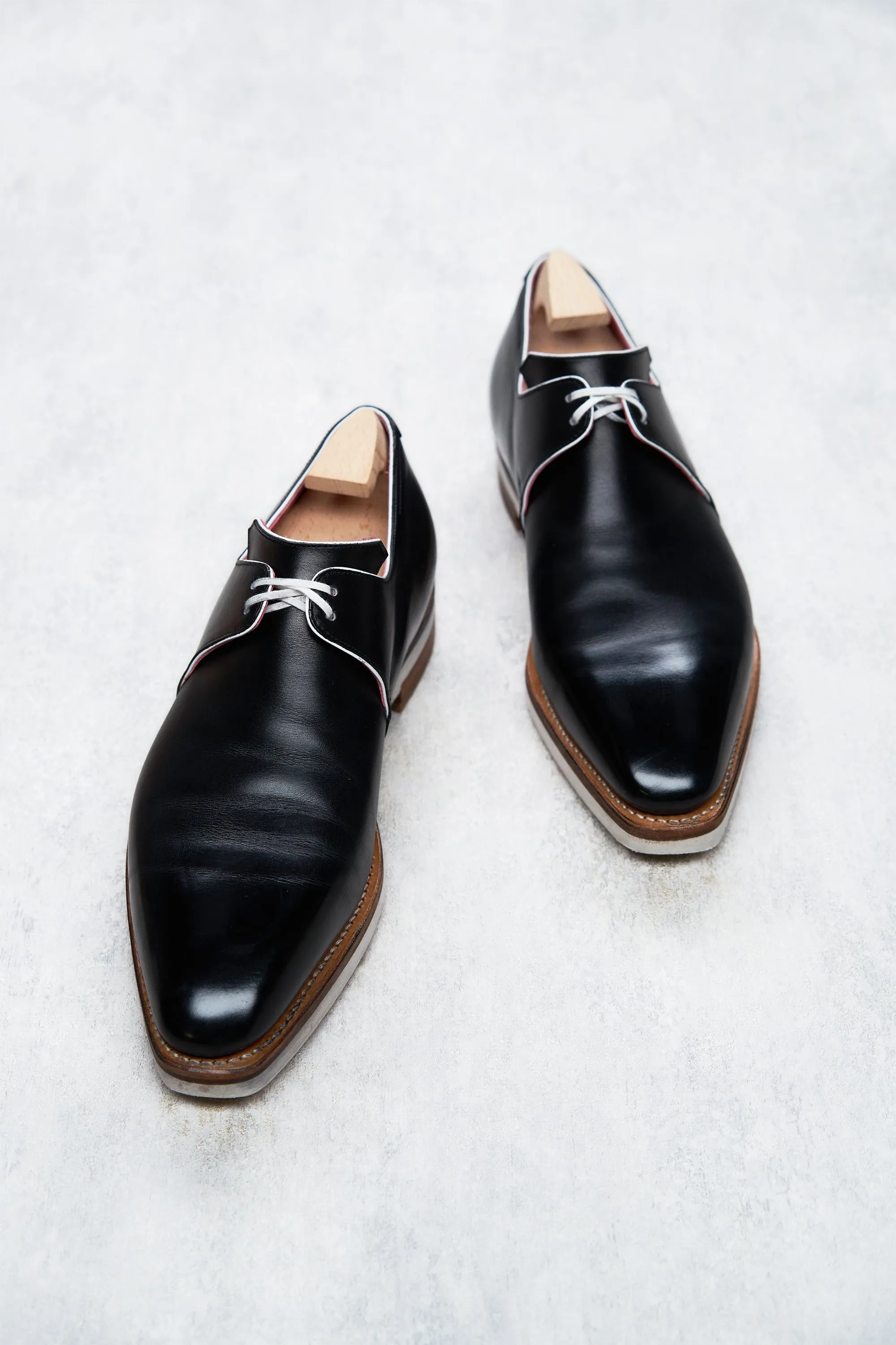 Corthay Black Calf Derby Shoes