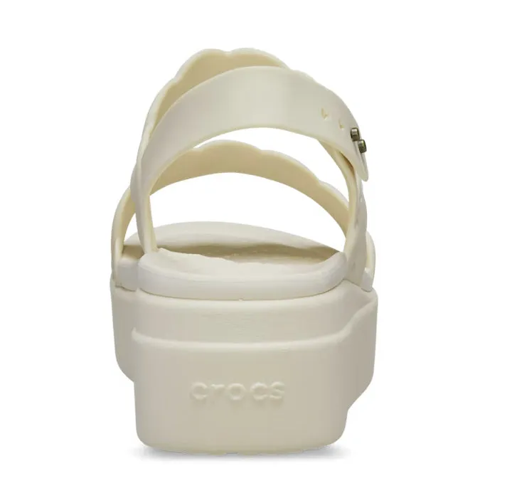 Crocs Sandal Wedge Dew Off-White Brooklyn Woven Upper Low