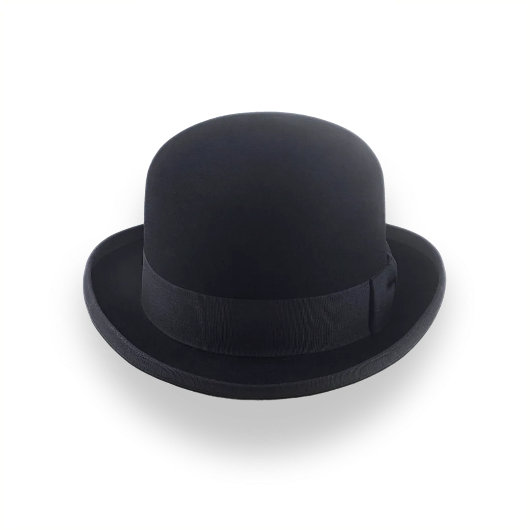 Customizable Black Felt Derby Hat for Men | The Ascot