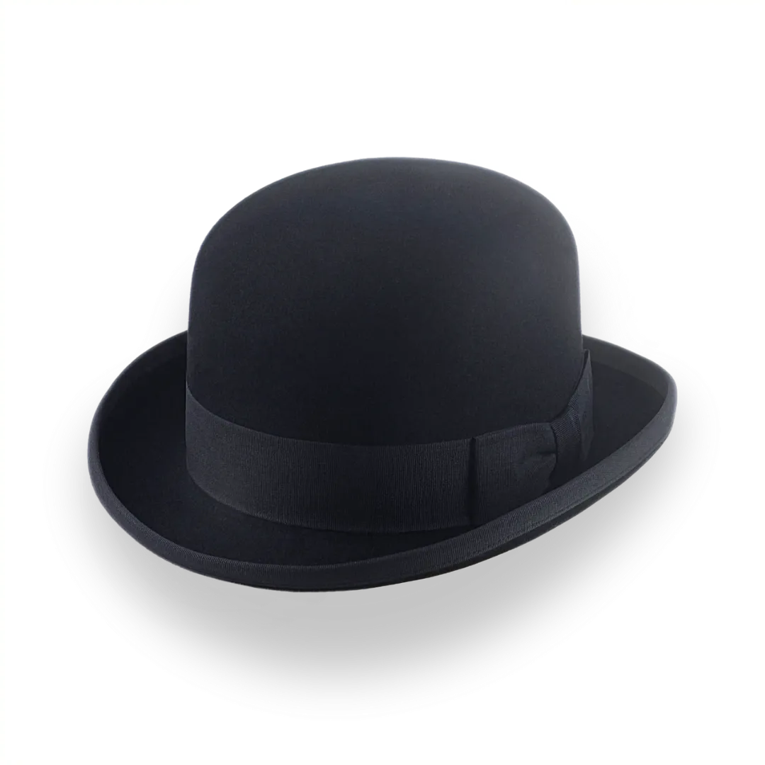 Customizable Black Felt Derby Hat for Men | The Ascot