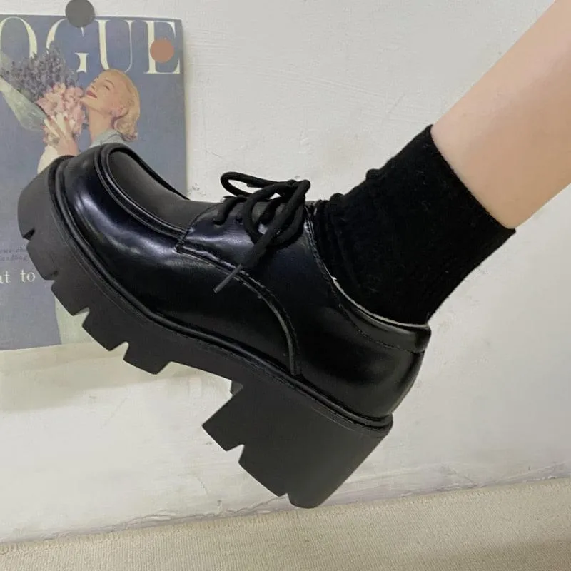 Dark Academia Platform Shoes