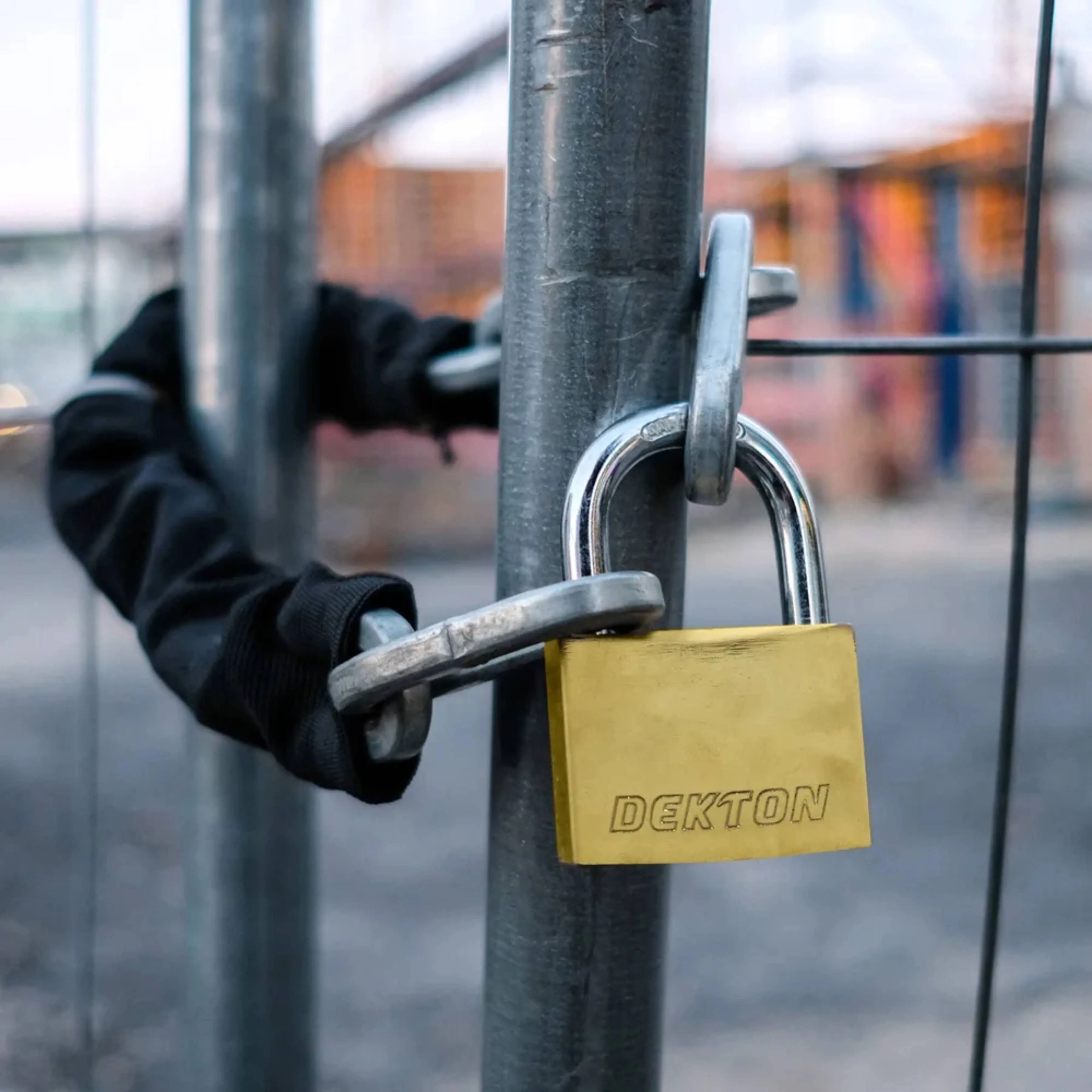 DEKTON 50mm Titanium Plated Iron Padlock