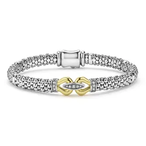 Derby Two-Tone Caviar Buckle Diamond Bracelet | 6mm