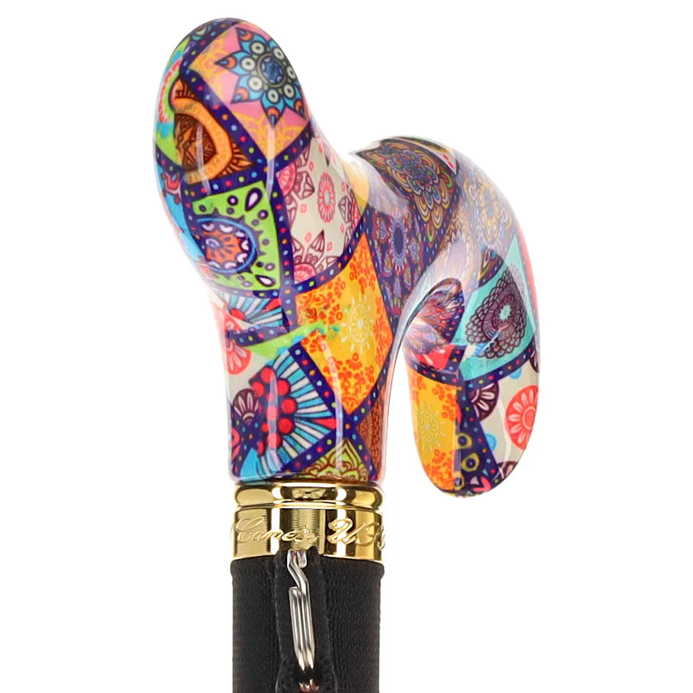 Designer Chic FashionStix Colorful Collage, Patterned Handle