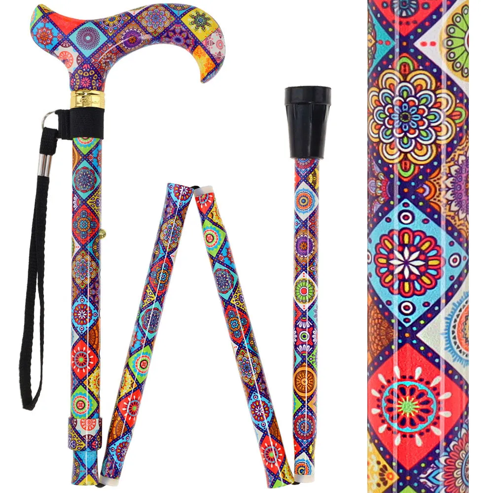 Designer Chic FashionStix Colorful Collage, Patterned Handle