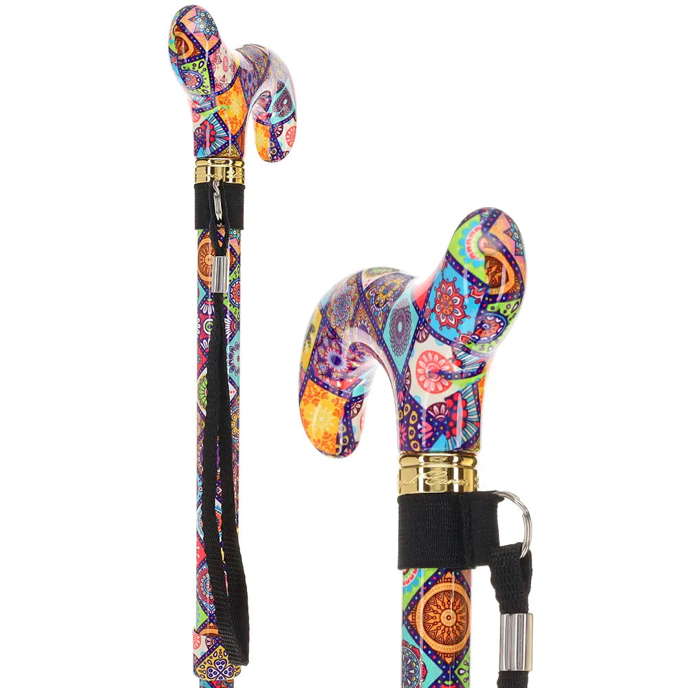 Designer Chic FashionStix Colorful Collage, Patterned Handle