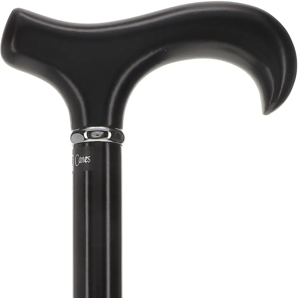 Exquisite Black Derby Cane, Silver Accent - Royal Elegance