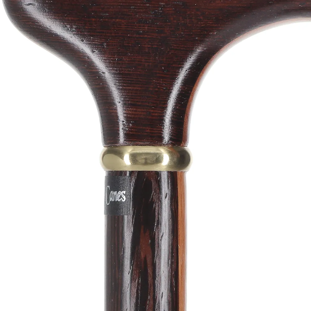 Exquisite Derby Cane: Afromosia Inlay, Textured Wenge Shaft