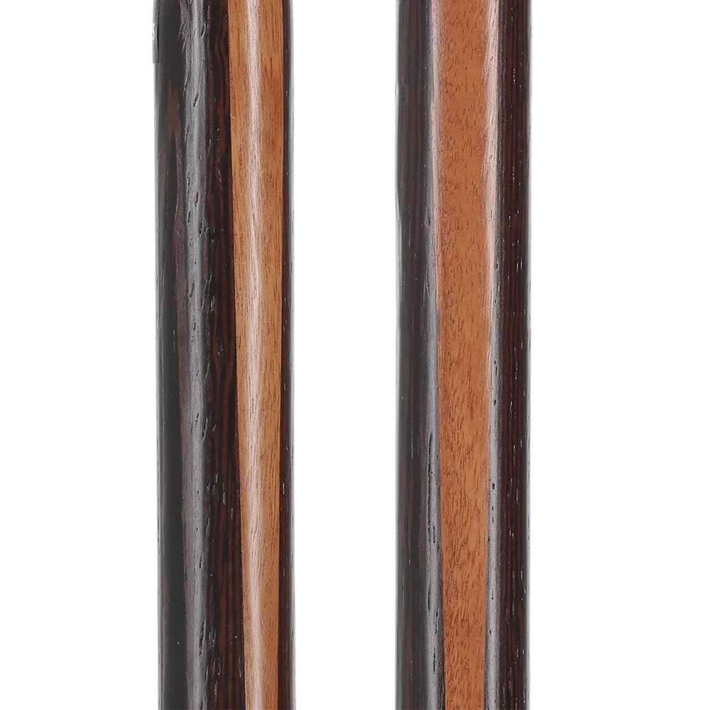 Exquisite Derby Cane: Afromosia Inlay, Textured Wenge Shaft