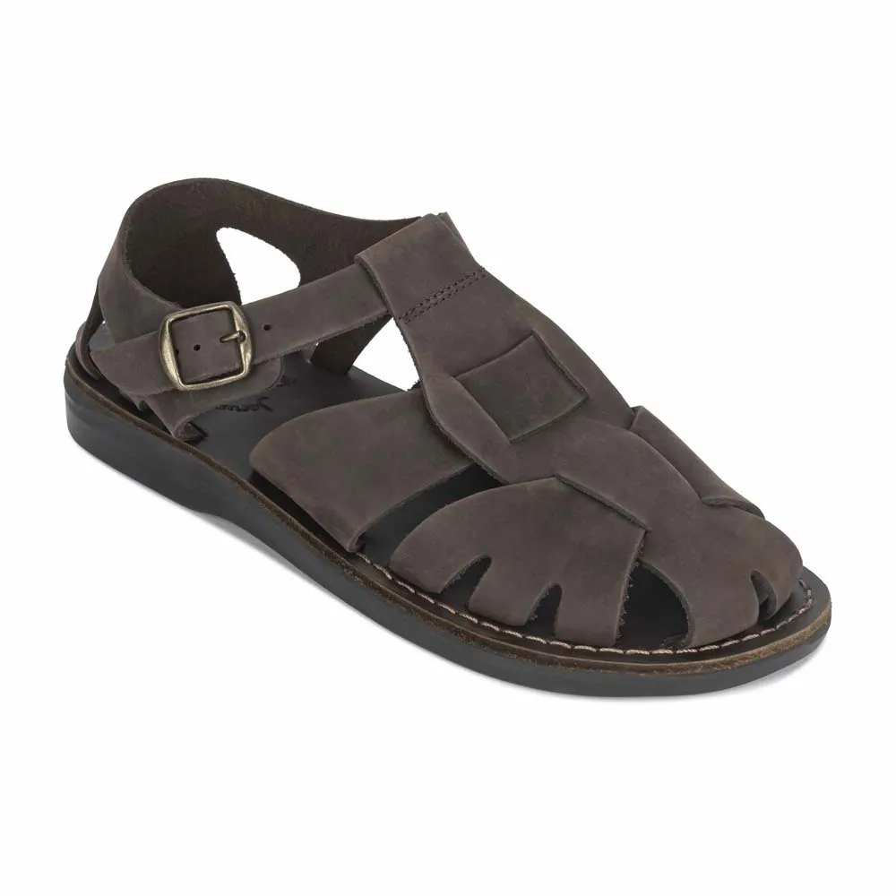 Finn - Leather Nomad Sandal | Brown Nubuck