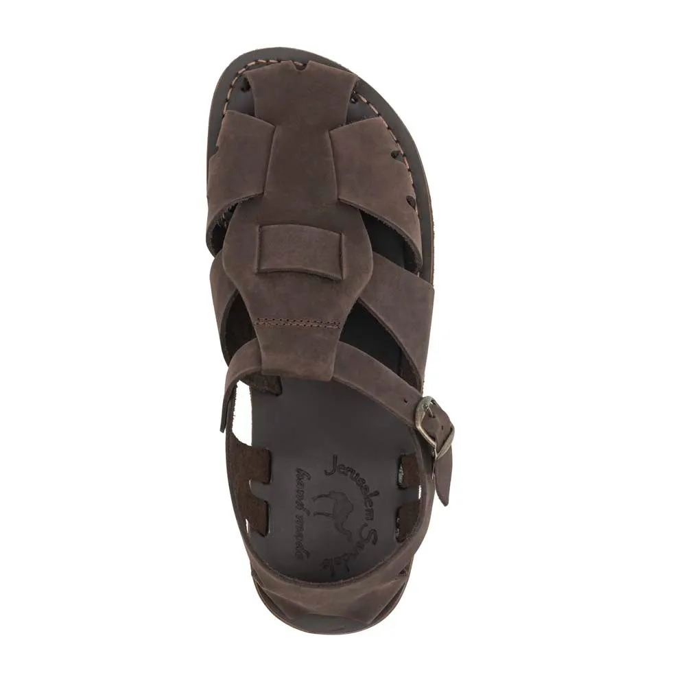 Finn - Leather Nomad Sandal | Brown Nubuck