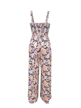 Floral Print Wide-Leg Tank Jumpsuit