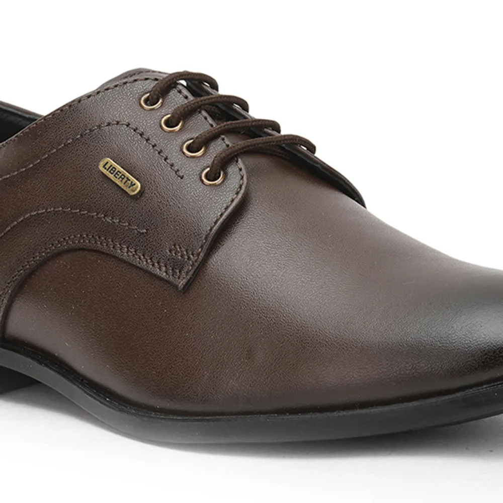 Fortune (Brown) Formal Lace Up Derby Shoes For Men HOL-109 By Liberty