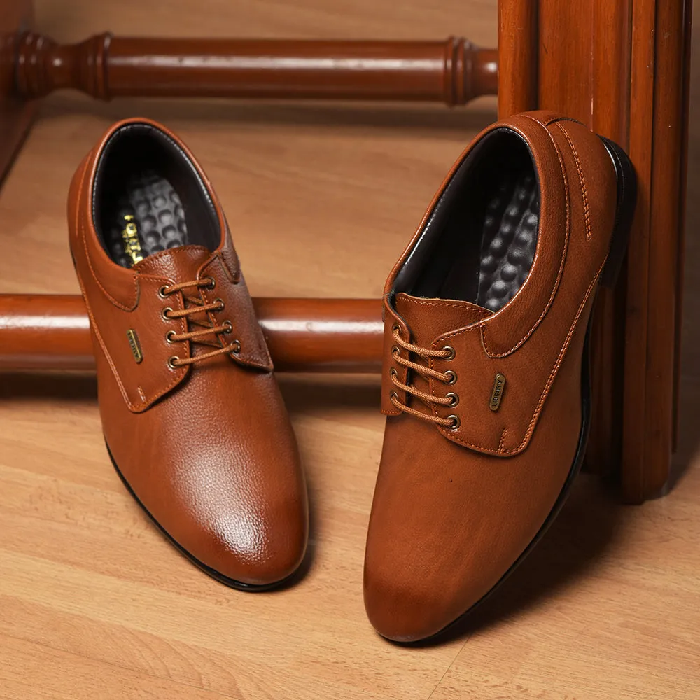 Fortune By Liberty Men HOL-110 Tan Formal Lacing Derby Shoes