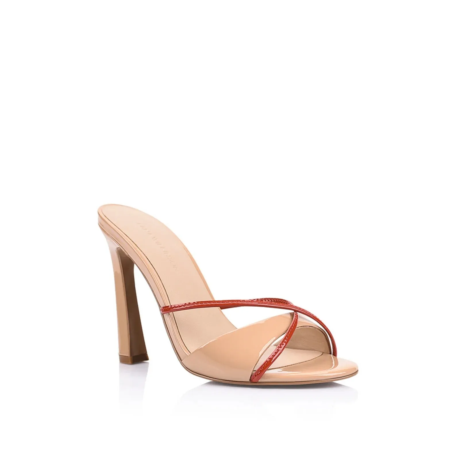 Lana Wilkinson Willow -  Mule Beige & Red Leather