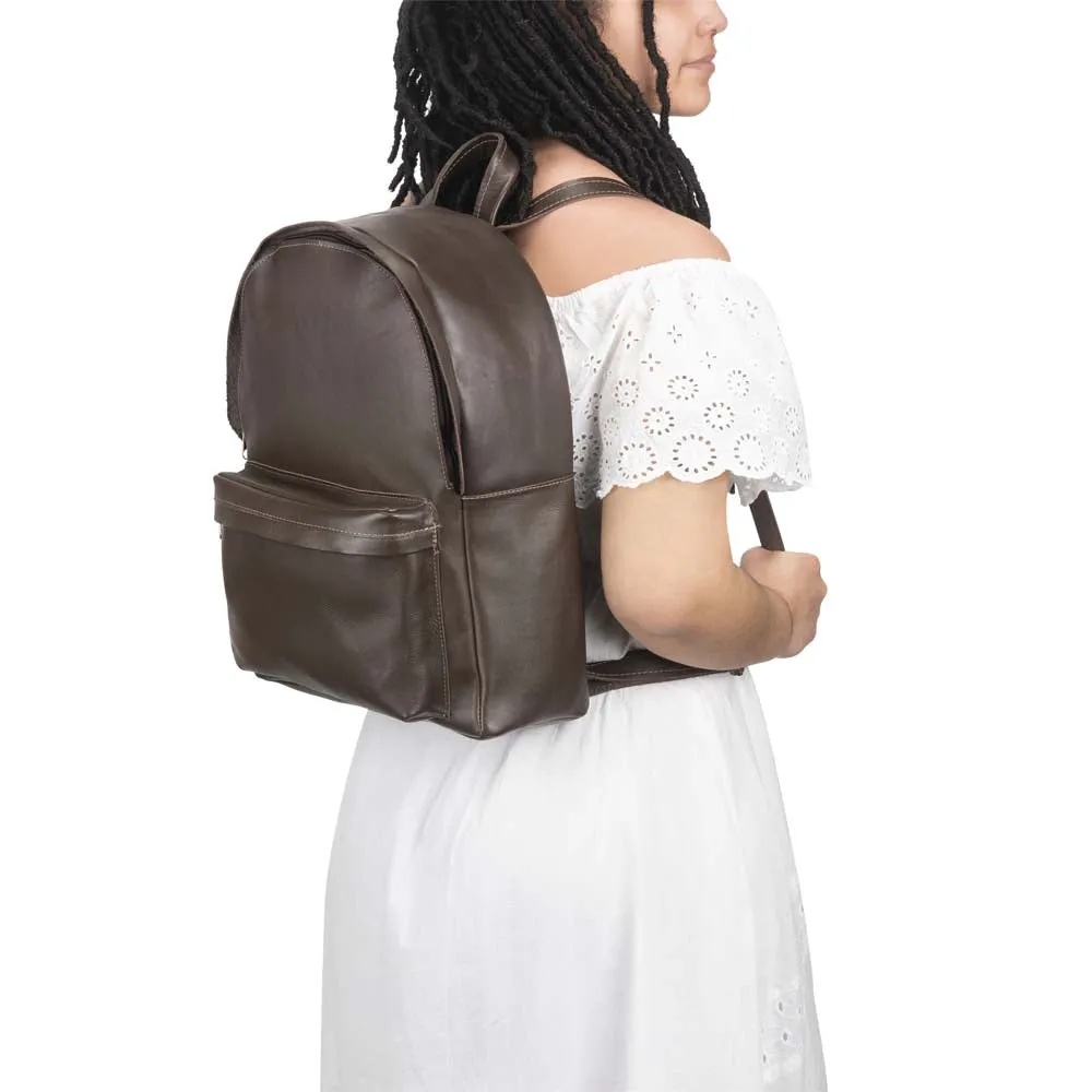 Leather Backpack | Dark Brown