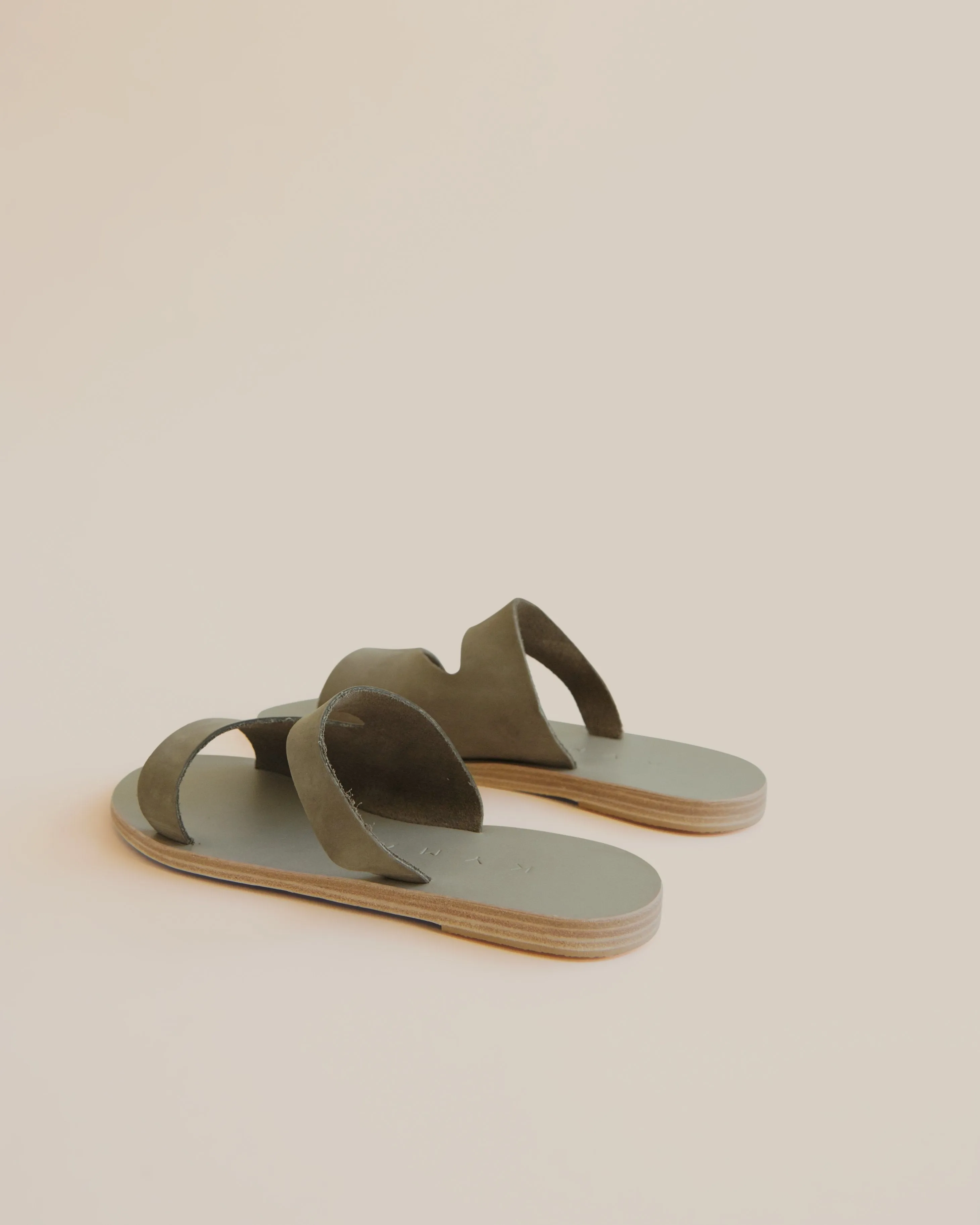 Lesvos Leather Slide Sandal