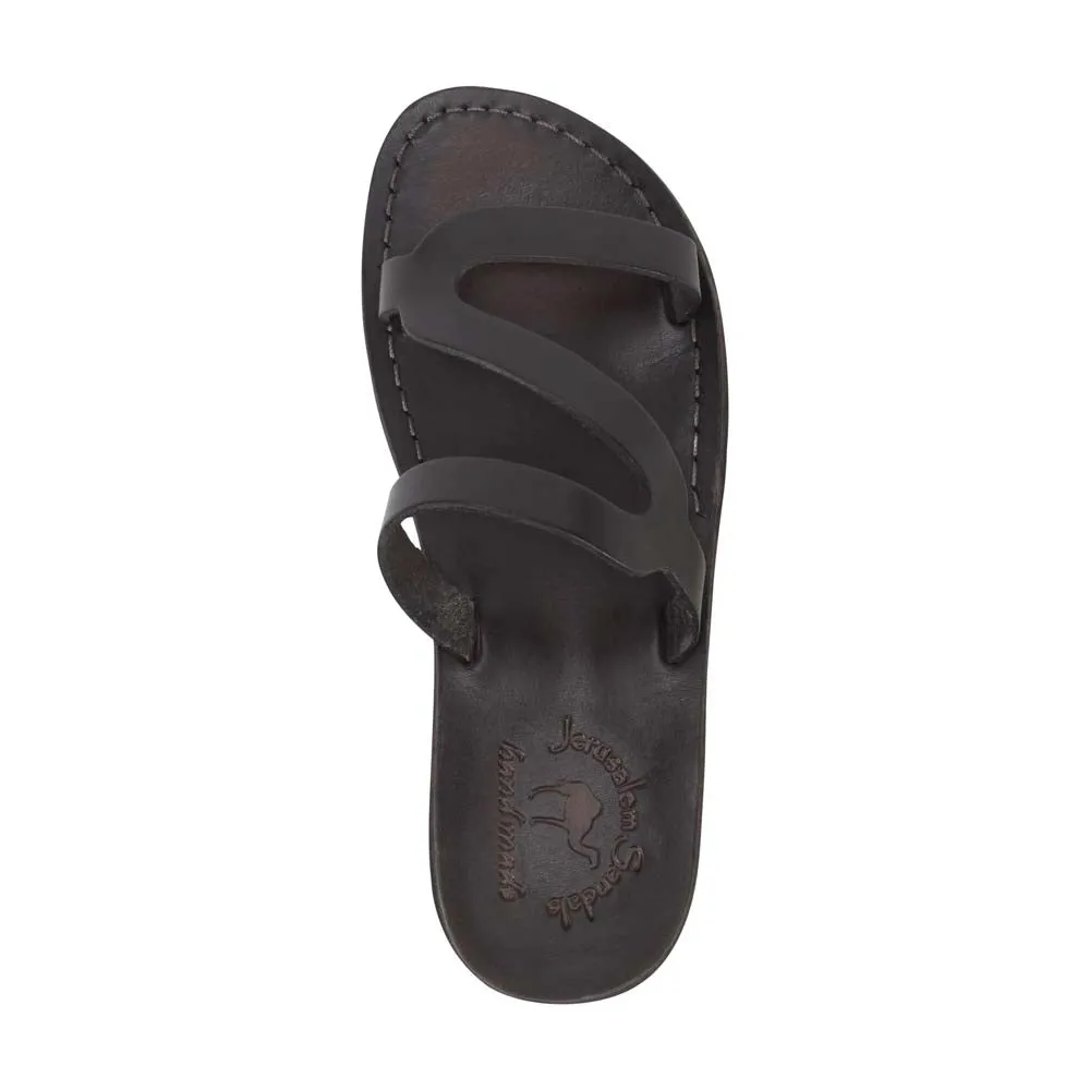 Natalie - Leather Slide On Sandal | Brown