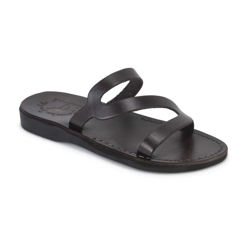 Natalie - Leather Slide On Sandal | Brown