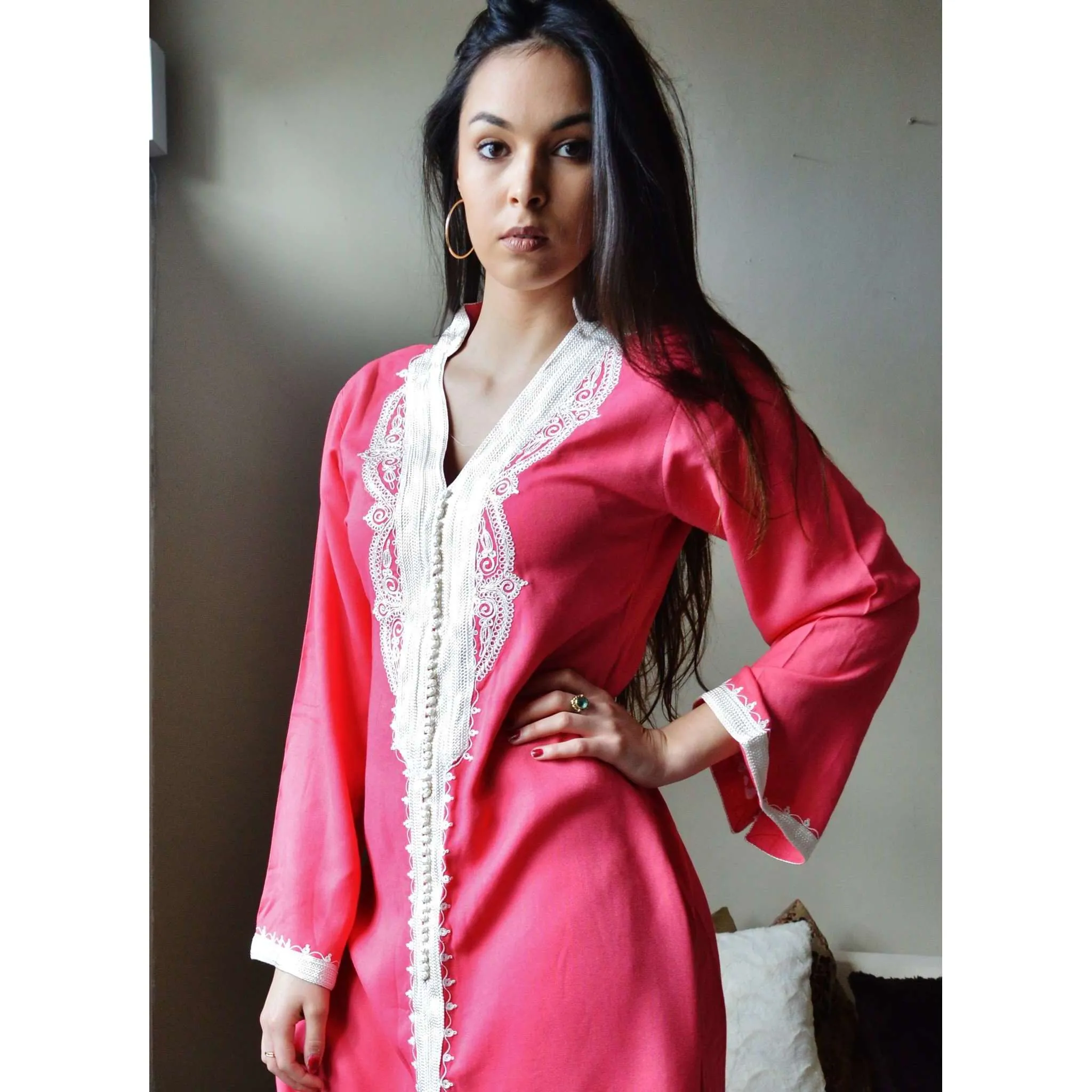 Pink Marrakech Tunic Dress - Fatimah Style