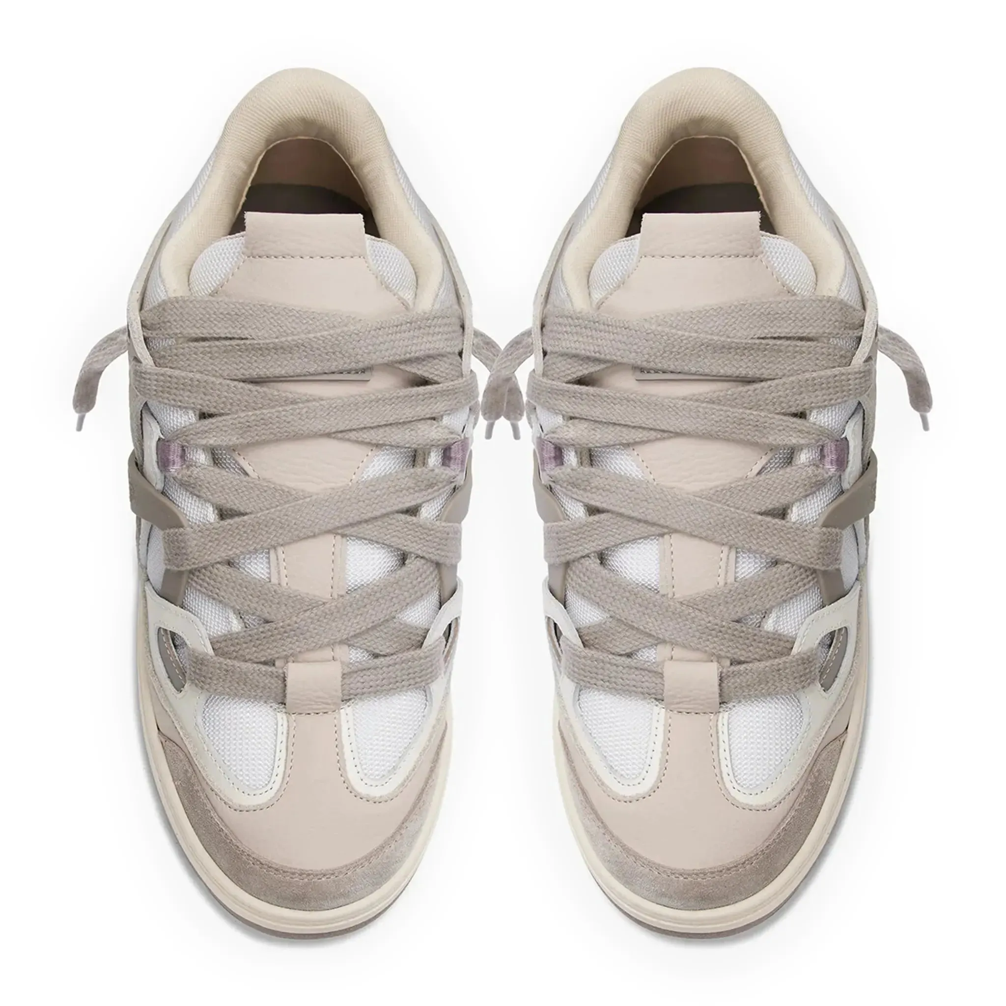 Represent Bully Panelled Canvas Washed Taupe Cashmere Sneakers