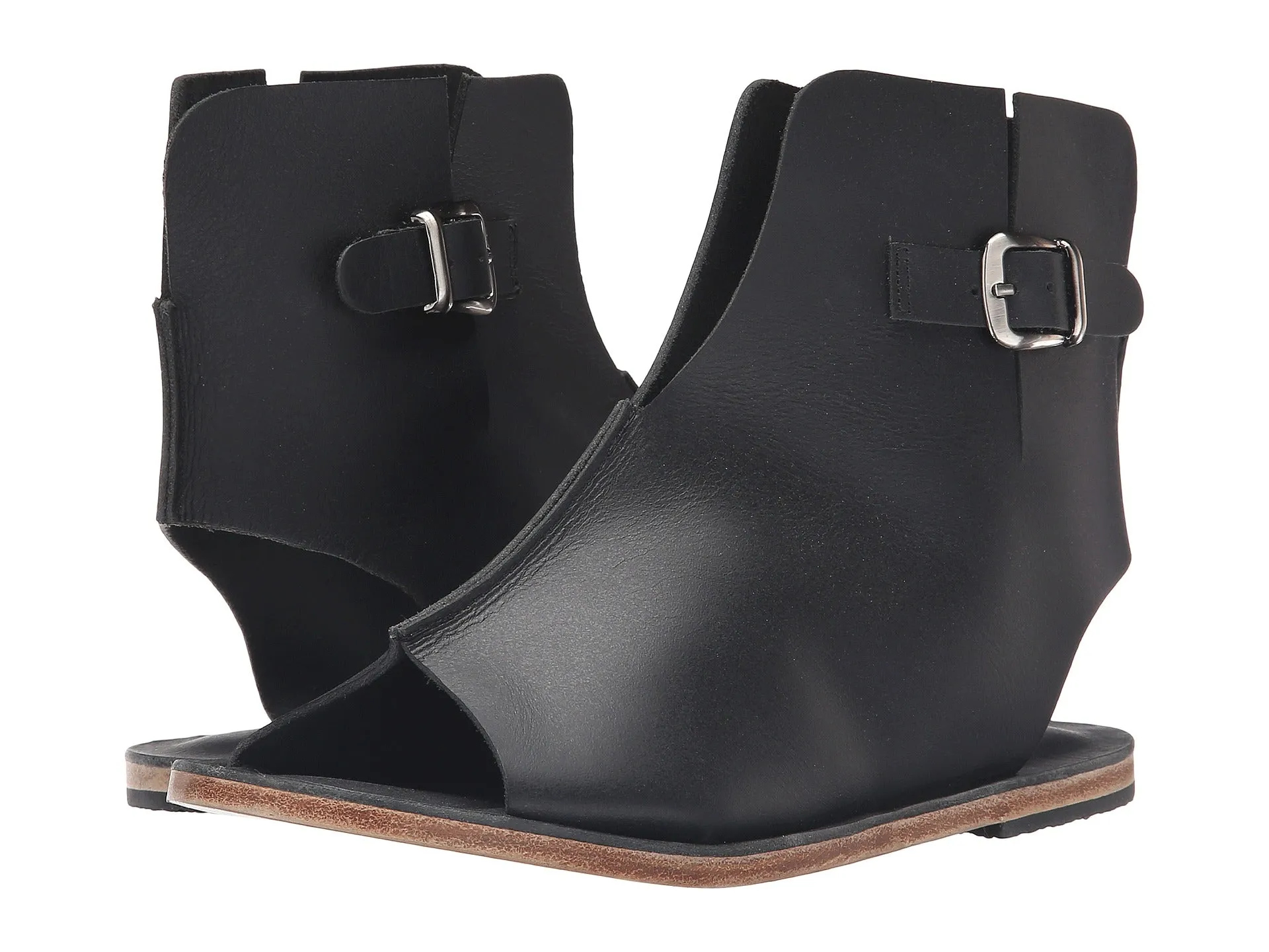 Rodeo Blvd - Stylish Booth Sandal With Side Buckle | Black