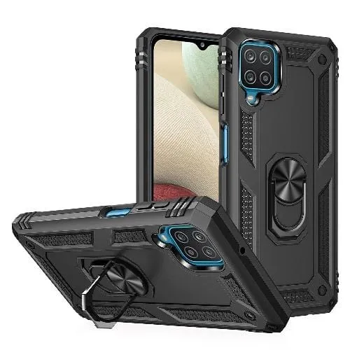 SaharaCase - Military Kickstand Case - for Samsung Galaxy A12 (2021) - Black