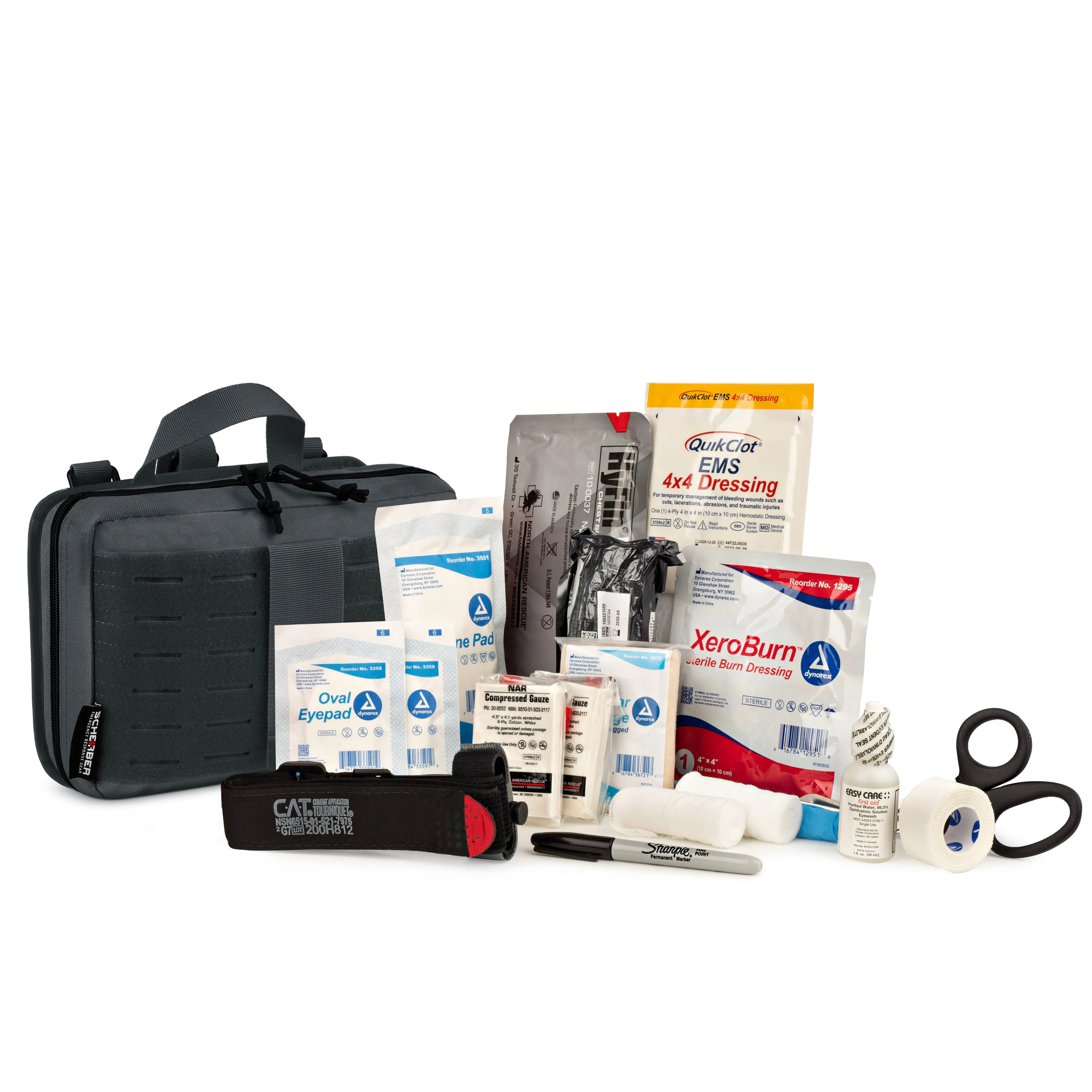 Scherber Vehicle IFAK Emergency Trauma Kit | 25  Medical Supplies | Basic