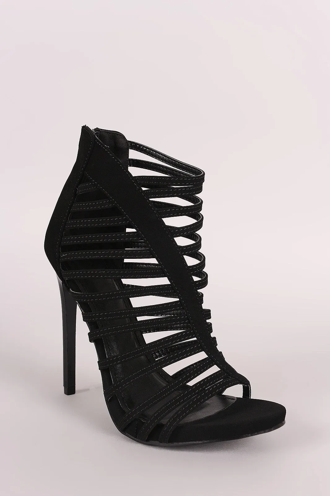 Shoe Republic LA Strappy Nubuck Stiletto Heel