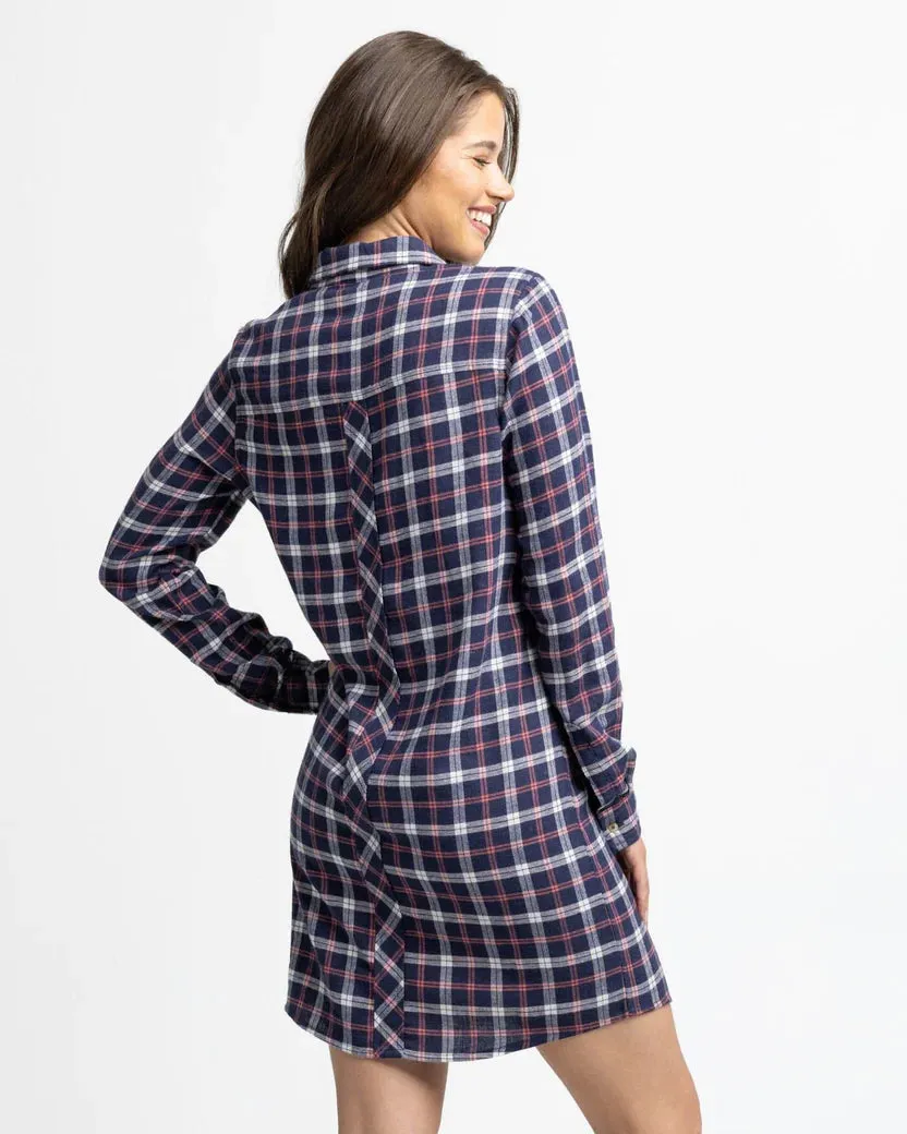 Southern Tide Kamryn Chilly Morning Plaid Dress