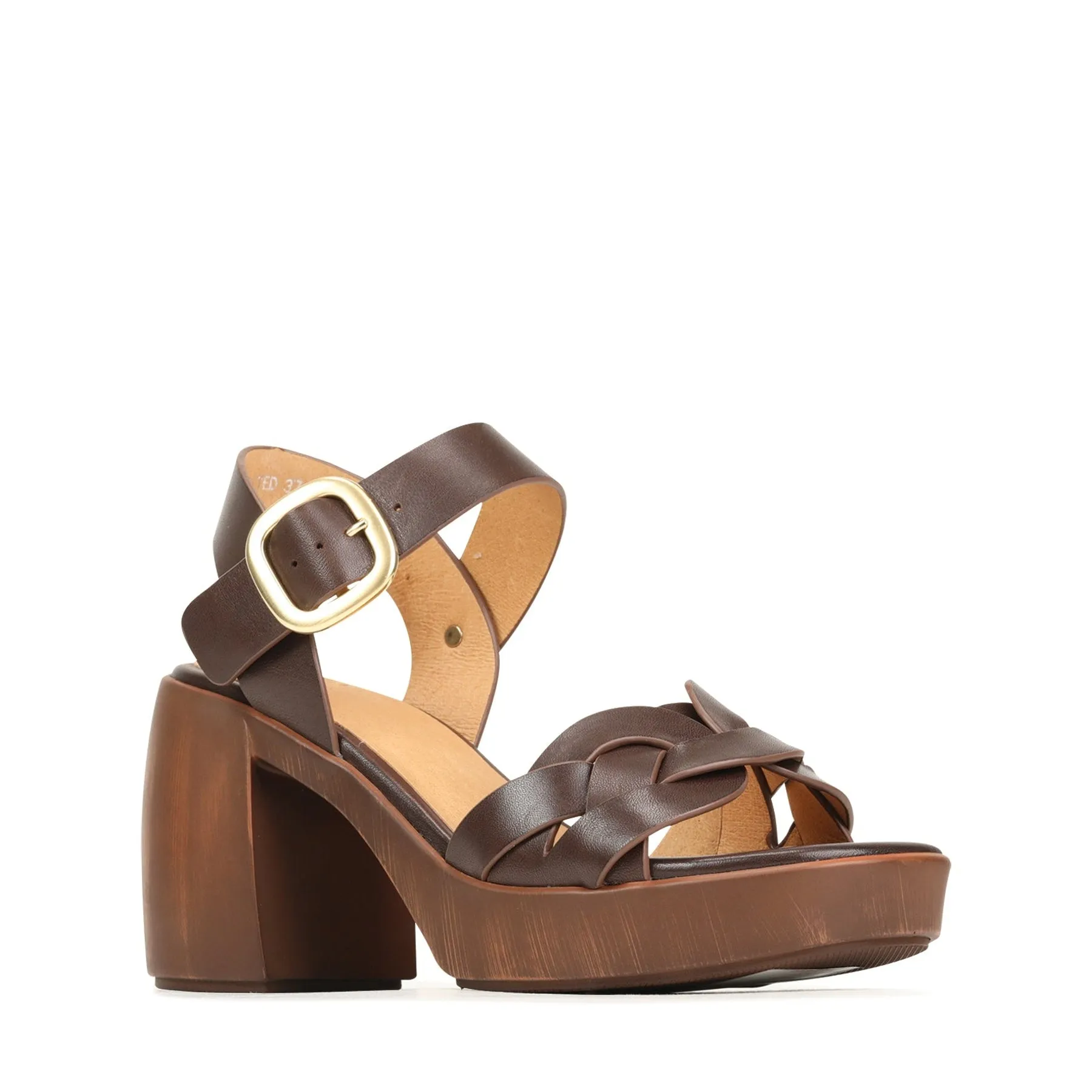 SPIRITED SANDAL BLOCK HEEL LEATHER